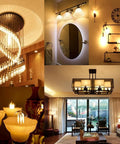 Home decor featuring Retro Edison LED Bulb 4W 450 Lumens 2700K Warm White E26 Base Non Dimmable Vintage in various lighting fixtures