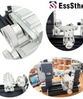 Close-up view of the 60W High Power Mini Metal Lathe Machine 12000 RPM 4 Axis Desktop Turning Tool part with detailed controls.