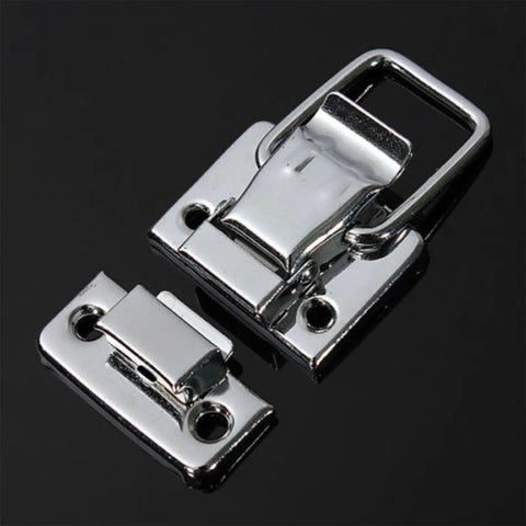 Heavy Duty Stainless Steel Toggle Latches for Chest and Trinket Boxes, Tool Boxes and Wooden Cases on black background