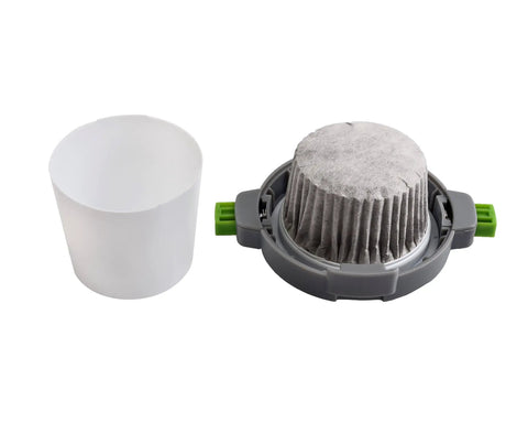 Recycle A Cup K Cup Cutter For Quick Single Serve Recycling Coffee Or Tea Pod Separator Tool showing separated components