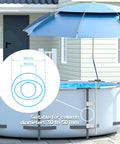 Go To Poolside Shade Umbrella For Above Ground Pools, Big Sunshade installed on oval pool with adjustable height and angle