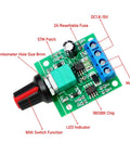 PWM Low Voltage Motor Speed Controller Kit Pack Of 3, DC 1.8V to 15V Adjustable, NE555 Circuit with speed knob and components