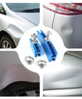 Car Dent Puller Kit Aluminum Alloy For Sheet Metal Repair, Easy Operation, Lightweight Yet Durable Repair Tool For Minor Car Dings, Reusable Auto Body Repair Set, blue aluminum dent pullers with car dent examples