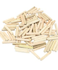 120 Piece Wooden Dowel Pins Set 5x30mm Fluted Dowels With Beveled Ends Hardwood Craft Rods For Woodworking Furniture Shelves Cabinets And DIY Projects Durable And Reusable For Quick Insertion And Strong Joints