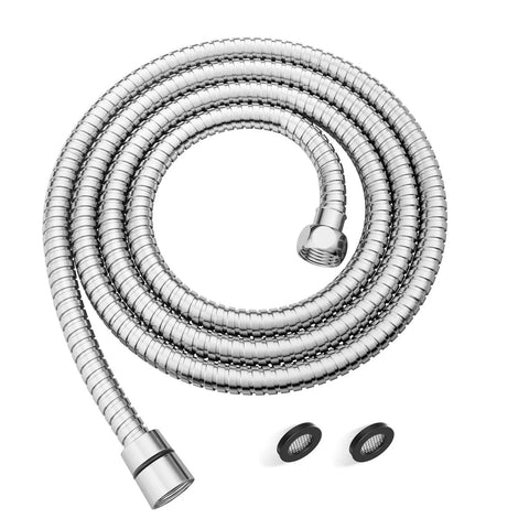99 Inch Extra Long Flexible Stainless Steel Shower Hose With Brass Insert And Nut, EPDM Inner Tube, Anti Kink Chrome Handheld Shower Head Extension