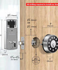 Installation diagram of Keyless Deadbolt Smart Door Lock For Front Door With Code And Fob Access App Control Auto Lock