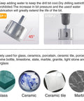 Drilling guide for Diamond Hole Saw Kit With Adjustable Guide Jig, Fifteen Piece Set From One Quarter Inch To Two Inches