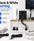 70 Pack Reusable Hook And Loop Cable Ties In Black And White For Easy Cable Management Across Electronics Computers And TV Cables