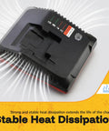 Heavy Duty 18V Battery Charger With 3.0A No Sweat Fast Charging For All Porter Cable 18 Volt Cordless Power Tools featuring stable heat dissipation design.