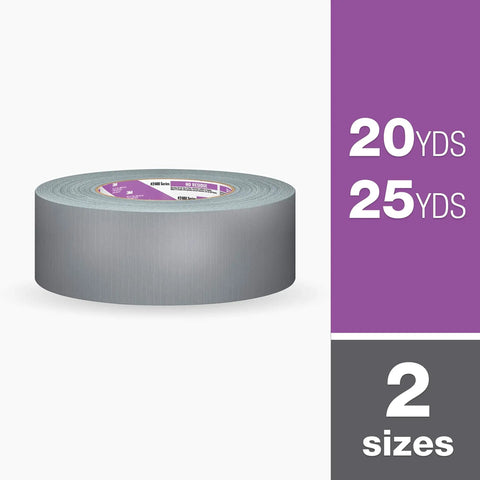 No Residue Duct Tape 1.88 Inch By 20 Yards Grey 2420A Heavy Duty Adhesive roll shown with size options 20 and 25 yards.