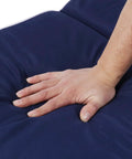 Hand pressing on Set Of 4 Outdoor Patio Chair Cushions 20 By 17 Inch Seat Cushions With Ties, Water Resistant UV Protected All Weather Cushions