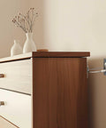 Heavy Duty Stainless Steel Anti Tip Furniture Anchors For Baby Proofing And Child Home Safety Rock Solid Earthquake Straps installed on a wooden dresser.