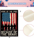 Colorlife Memorial Day Patriotic Garden Flag 12x18 Inches Double Sided US Flag For Yard Outdoor Decor All American Pride Fourth Of July Independence Day Weather Resistant Polyester, featuring military silhouettes and US flag design.