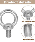 Beefy Heavy Duty Lifting Shoulder Eyebolt M16 X 26 Mm 304 Stainless Steel Ring Eyebolt with male thread details