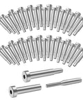 3/16 Inch Invisible Cable Railing Kit 40 Pack For Wood And Metal Deck Posts Featuring Zero Visible Bolts And A Slick Modern Finish showing stainless steel fittings.