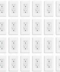 No Fuss Plug And Play Top Shelf Self Test GFCI Outlet 20 Pack White Ground Fault Circuit Receptacle With Led Indicator ETL Certified layout