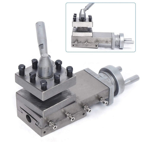Portable Mini Lathe Tool Post Holder With 90mm Stroke Lightweight Cast Iron Build Cross Slide And Tool Post Assembly Durable Lathe Accessory