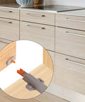 Heavy Duty Push To Open Door Latches For RV Cabinets And Closets Non Magnetic Touch Release Opener installed on wooden cabinet