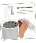 Close-up of stainless steel coffee stirrer tool replacement needle for espresso maker with focus on handle and needle tip
