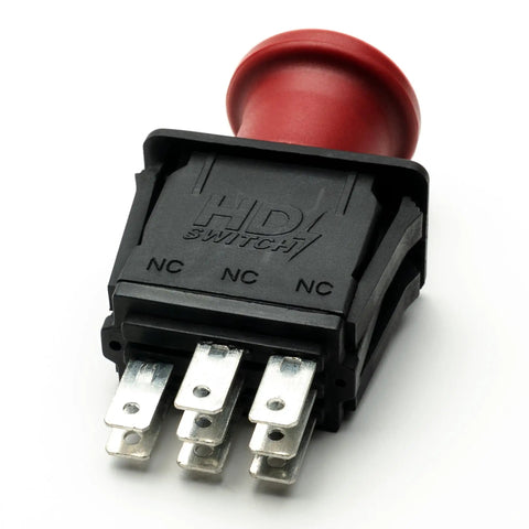 20 Amp Upgrade Mower Blade Clutch PTO Switch Replacement for Zero Turn Mowers Heavy Duty Beefed Up 100000 Cycle Design Delivers Longer Lifespan Than Standard 5A 10A Units Compatible With Wide Range Of Mower Models And DX Style Decks, red