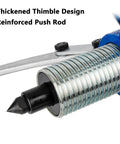 Heavy Duty Hydraulic Gear Puller Kit With Two To Three Jaw Puller Heads For Removing Bearings Hubs, close-up of push rod