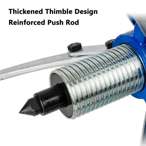 Heavy Duty Hydraulic Gear Puller Set With 2 3 Jaw Wheel Bearing Puller Kit For Car Axles Hubs Rotors Separator Tool Turning Loose Bearings Out Easy Peasy For Mechanics Seeking Reliable Auto Repair Gear That Stays Organized Easy To Handle In Garage, thickened thimble close-up