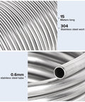 Stainless steel tubing coil, 0.6mm wall, 15m long, 304 stainless steel wort chiller for beer brewing