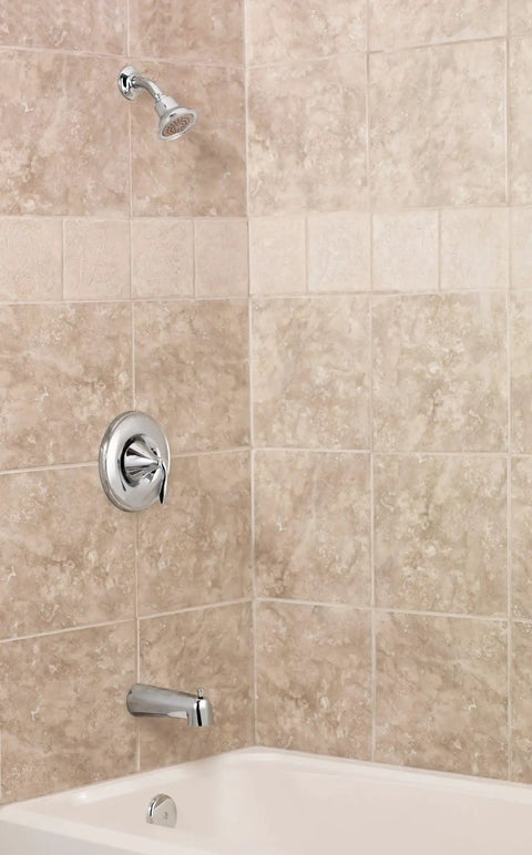 Eva Brushed Nickel One Handle Posi Temp Shower Trim Kit With Coordinating Shower Head And Lever Handle Valve Required 2510