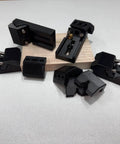 39-Piece CNC MFT T-Track Clamp Kit For Woodworking Pro Grade Workholding Clamps on wood surface