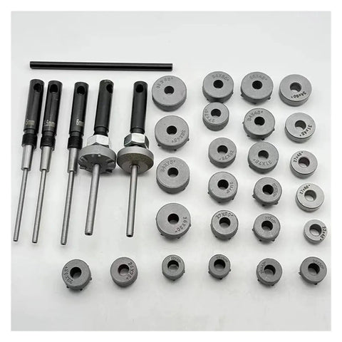Premium Diamond Valve Seat Reamer Repair Kit For Family Cars 22mm To 38mm Hard Alloy Cutter Tool With Complete Storage Case Fix Minor Engine Jobs Without The Shop Hassle, kit parts laid out