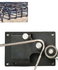 Heavy Duty Manual Rebar Bender For 4mm To 14mm Steel Rods showing top view with rebar bending example.