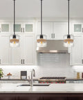 Sage 10 Inch Farmhouse Pendant Light With Hammered Glass And Natural Rope Accent Industrial Cylinder Shade In Textured Black Finish