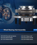 Front Wheel Bearing And Hub Assembly 513364 Fits Nissan Sentra 2013-2019, Leaf 2013-2017, NV200 2013-2019, Chevy City Express 2015-2018