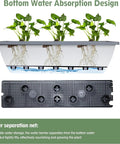 Six Pack 24 Inch Window Box Planters With Shelf Insert Large Rectangular Plastic Flower Boxes For Indoor Outdoor Garden Balcony Home Decor Durable Weatherproof Planters For Flowers And Succulents with bottom water absorption design.