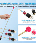 Upgraded 6.5mm Thick Washer Suspension Rods for Samsung 27.6 Inch Front Load Washers Replacement DC97-16350V Fits DC97-16350Y DC97-18610C Built Tough Wear Resistant Corrosion Proof for a Smooth Spin, spring steel rods