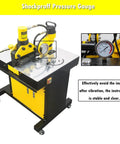 3 In 1 Hydraulic Busbar Cutter Bender Puncher Machine with focus on shockproof pressure gauge and control panel