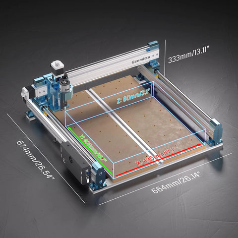 Genmitsu CNC Router Machine 4040-PRO with aluminum frame and GRBL control, 15.7 x 15.7 in work area
