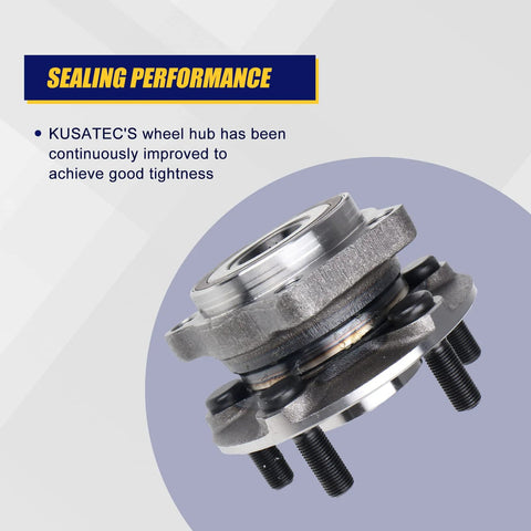 Two Pack Front Wheel Bearing And Hub Assembly For Subaru Legacy And Outback 2005 To 2014 With ABS Easy Install Durable Replacement 513220 Front Position 4 Bolt Holes Fits 5 Lug Rims close-up view