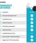 Security camera features list and 2K HD Wireless Security Camera With Plug In Power Outdoor Weatherproof Bullet Cam image