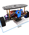 Self Balancing Robot Car Kit With Arduino IDE Compatibility For Hands On Coding And Tinkering In Robotics And STEM Projects Includes Line Tracking Ultrasonic Sensor And IR Remote Programming Set, 23cm x 10cm x 10.5cm