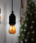 Warm Amber LED Bulbs 60W Equivalent, Dimmable E26 Edison Base, Salt Lamp Vibe Glow For Home Office Kitchen Decor, hanging view