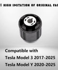 Heavy Duty Rear Motor Bushing Replacement For Tesla Model 3 And Model Y Clean Install Drivetrain Support Tight Fitment Smooth Ride Direct Drop In Vibration Control Real Deal Fix close-up view showing rubber material and metallic center.
