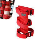 Roll Bar Fire Extinguisher Holder For Jeeps Adjustable American Flag Decorated Mount Heavy Duty Nylon Strap Bracket Red