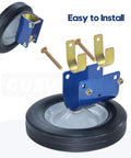2 Pack Gate Wheel For Round Tube Gates One And Five Eighths Inch To Two Inch Diameter Durable Rubber And Solid Steel Plate Wheel