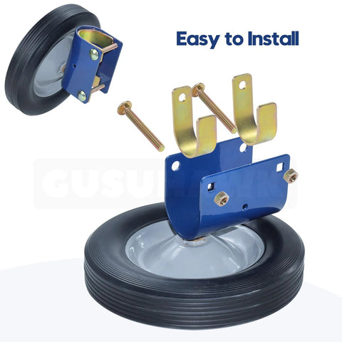 2 Pack Gate Wheel For Round Tube Gates One And Five Eighths Inch To Two Inch Diameter Durable Rubber And Solid Steel Plate Wheel