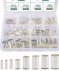 Pro Grade 305 Piece Wire Ferrule Kit With Copper Silver Plated Crimp Terminals Non Insulated Electrical Cable Sleeves in box