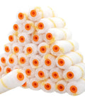 Alt Tag: 36 Pack 4 Inch Mini Foam Paint Roller Covers For Smooth Even Coverage Refills And Sleeves For Trim And Detail Projects Bulk Paint Set For Home DIY And Pro Use stacked pyramid