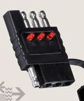 4 Way Flat Trailer Light Tester For 4 Pin Wiring System Inline Between Your Tow Rig And Trailer With Easy Read LEDs To Isolate Wiring Problems Fast And Keep Your Trailer Lights Working Right, black plastic, close-up