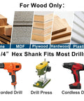 Professional Grade Tungsten Carbide Countersink Drill Bit Set With Adjustable Depth Stops For Slick Wood Countersinks And Hassle Free Flush Screw Installation 17 Piece Gotta Have Workshop Essential Kit with various wood types