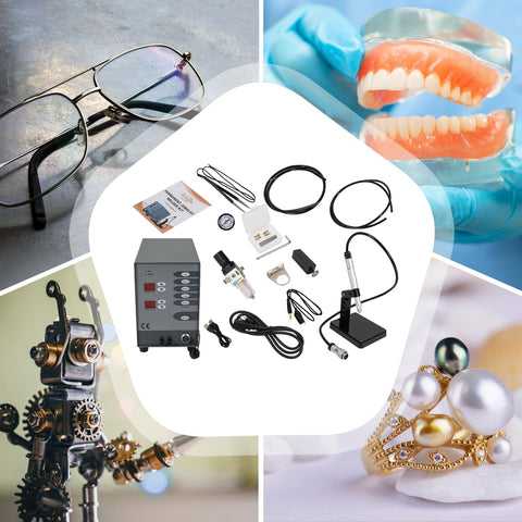 110V Pulse Arc Jewelry Welder Kit For DIY Repairs 100W Spot Weld Machine with accessories and applications